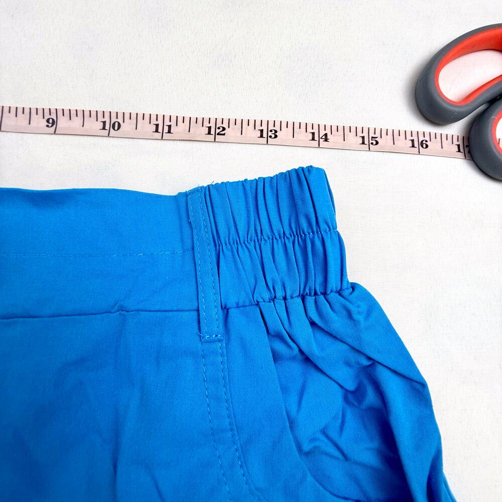 New in Bag Women's Bright Blue Cargo Shorts Adjustable Length Elastic Waist - Picture 9 of 16
